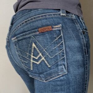 7 For All Mankind Classic Blue Boot Cut Jeans